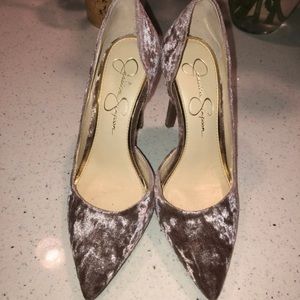 Jessica Simpson velvet heels